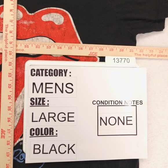 The Rolling Stones Band Crew Neck Short Sleeve T Shirt Mens Size Large L Black - Picture 7 of 9